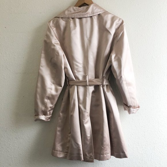 Anne Klein Pink Silk Trenchcoat Size 2X - Picture 7 of 7